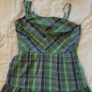 Green, textile, bow, dress!